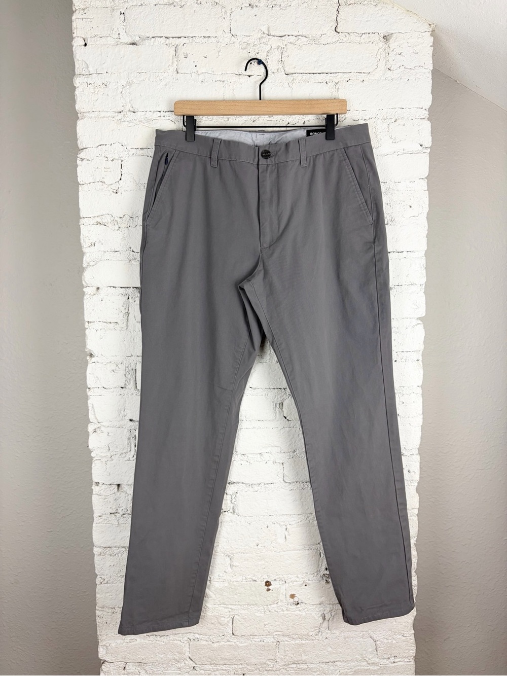 Bonobos Slim Fit Grey Chino Work Career Pants 35x32